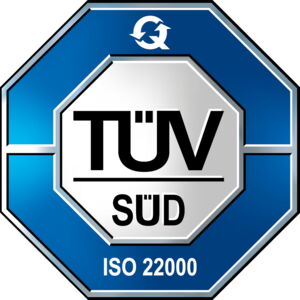 TÜV Süd Zertifikat ISO 22000