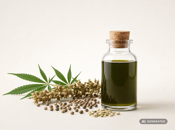 Olio di semi di canapa spremuto a freddo, bio